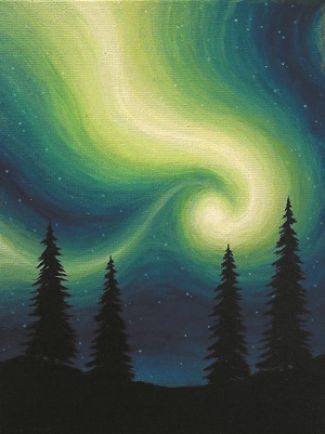 Sky Silouette Painting Class